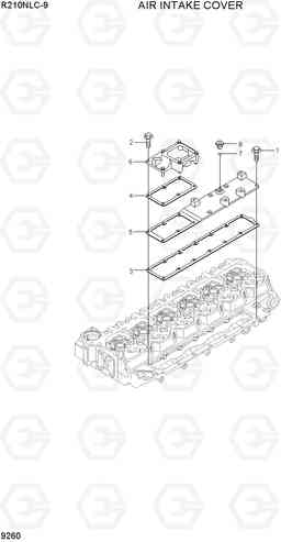 9260 AIR INTAKE COVER R210NLC-9, Hyundai