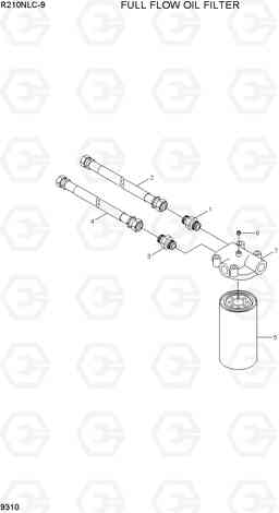 9310 FULL FLOW OIL FILTER R210NLC-9, Hyundai