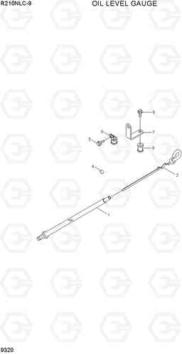 9320 OIL LEVEL GAUGE R210NLC-9, Hyundai