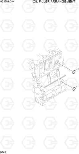 9340 OIL FILLER ARRANGEMENT R210NLC-9, Hyundai