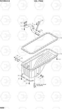 9350 OIL PAN R210NLC-9, Hyundai