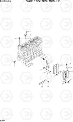 9360 ENGINE CONTROL MODULE R210NLC-9, Hyundai