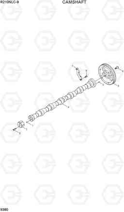 9380 CAMSHAFT R210NLC-9, Hyundai