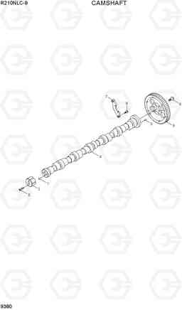 9380 CAMSHAFT R210NLC-9, Hyundai