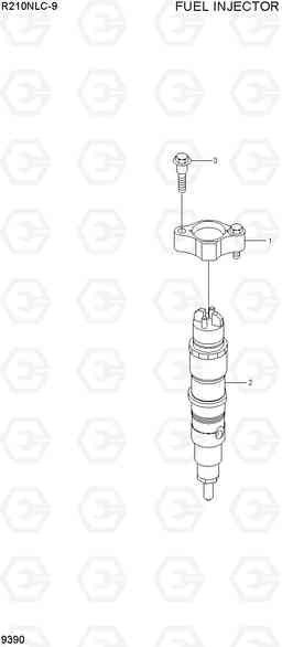 9390 FUEL INJECTOR R210NLC-9, Hyundai