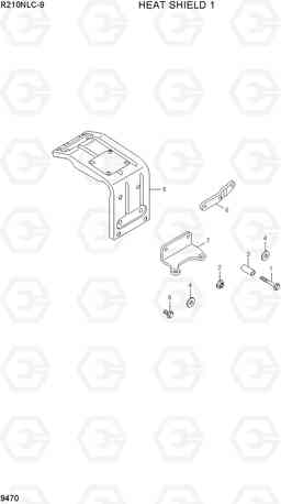 9470 HEAT SHIELD 1 R210NLC-9, Hyundai