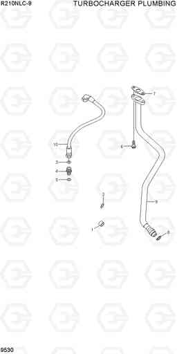 9530 TURBOCHARGER PLUMBING R210NLC-9, Hyundai