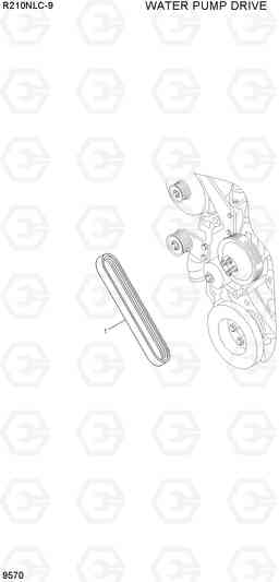 9570 WATER PUMP DRIVE R210NLC-9, Hyundai