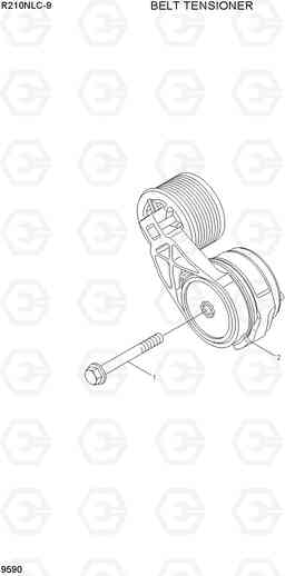 9590 BELT TENSIONER R210NLC-9, Hyundai