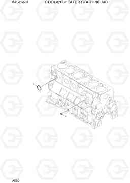 A080 COOLANT HEATER STARTING AID R210NLC-9, Hyundai