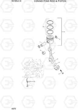 A370 CONNECTING ROD & PISTON R210NLC-9, Hyundai