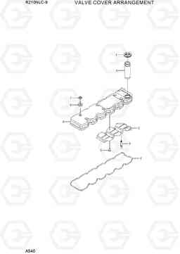 A540 VALVE COVER ARRANGEMENT R210NLC-9, Hyundai