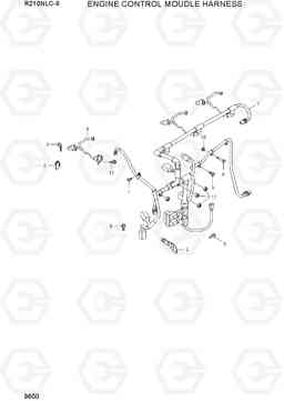 A600 ENGINE CONTROL MODULE HARNESS R210NLC-9, Hyundai