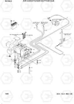 1085 AIR CONDITIONER BOTTOM SUB R210W-9, Hyundai