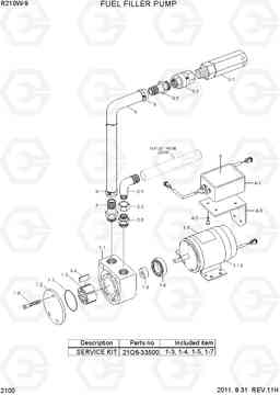 2100 FUEL FILLER PUMP R210W-9, Hyundai