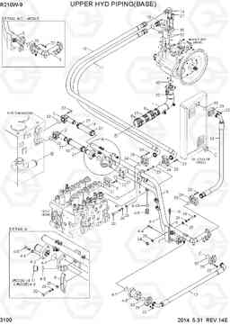 3100 UPPER HYD PIPING(BASE) R210W-9, Hyundai