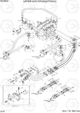 3110 UPPER HYD PIPING(ATTACH) R210W-9, Hyundai