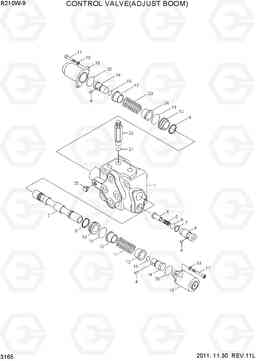 3165 CONTROL VALVE(ADJUST BOOM) R210W-9, Hyundai