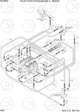 3250 PILOT HYD PIPING(BASE 3, -#0024) R210W-9, Hyundai