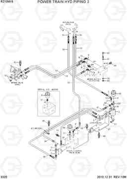 3320 POWER TRAIN HYD PIPING 3 R210W-9, Hyundai