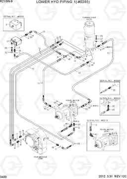 3400 LOWER HYD PIPING 1(-#0285) R210W-9, Hyundai