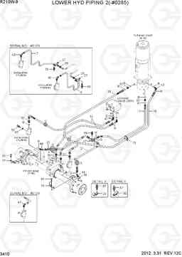 3410 LOWER HYD PIPING 2(-#0285) R210W-9, Hyundai