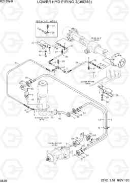 3420 LOWER HYD PIPING 3(-#0285) R210W-9, Hyundai