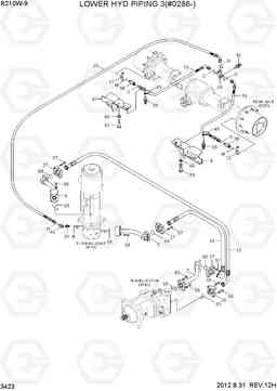 3423 LOWER HYD PIPING 3(#0286-) R210W-9, Hyundai