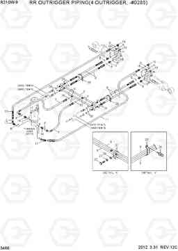 3466 RR OUTRIGGER PIPING(4 OUTRIGGER, -#0285) R210W-9, Hyundai