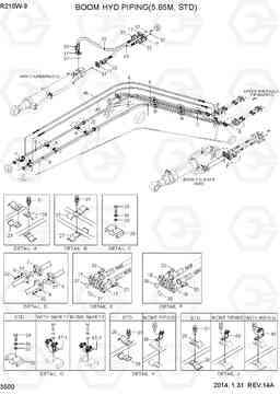 3500 BOOM HYD PIPING(5.65M, STD) R210W-9, Hyundai