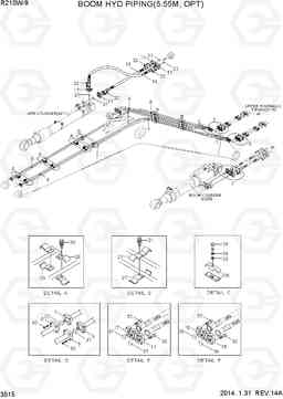 3515 BOOM HYD PIPING(5.55M, OPT) R210W-9, Hyundai