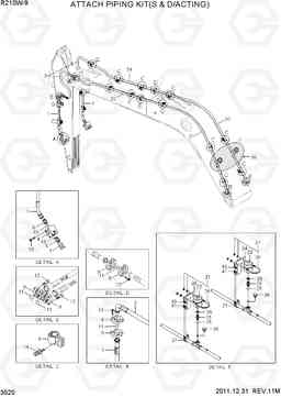 3520 ATTACH PIPING KIT(S & D/ACTING) R210W-9, Hyundai