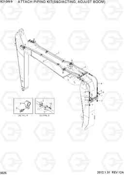 3525 ATTACH PIPING KIT(S&D/ACTING, ADJ/ BOOM) R210W-9, Hyundai