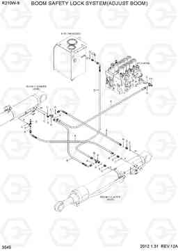 3545 BOOM SAFETY LOCK SYSTEM(ADJUST BOOM) R210W-9, Hyundai