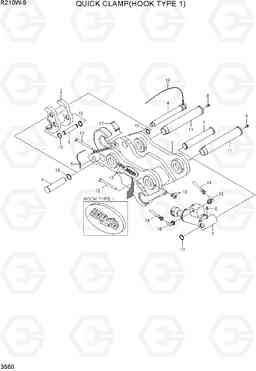 3560 QUICK CLAMP(HOOK TYPE 1,-#0328 ) R210W-9, Hyundai