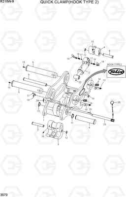 3570 QUICK CLAMP(HOOK TYPE 2, -#0328) R210W-9, Hyundai