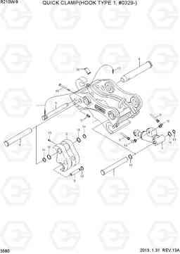 3580 QUICK CLAMP(HOOK TYPE , #0329-) R210W-9, Hyundai