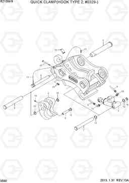 3590 QUICK CLAMP(HOOK TYPE 2, #0329-) R210W-9, Hyundai