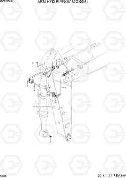 3605 ARM HYD PIPING(2.00M) R210W-9, Hyundai