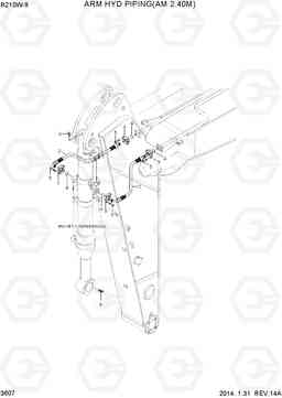 3607 ARM HYD PIPING(2.40M) R210W-9, Hyundai