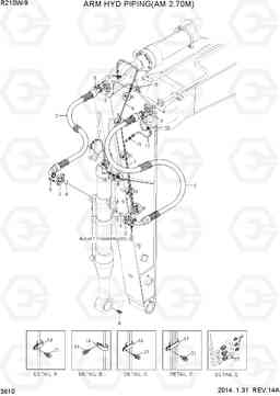 3610 ARM HYD PIPING(2.70M) R210W-9, Hyundai