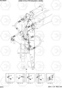 3615 ARM HYD PIPING(2.80M) R210W-9, Hyundai