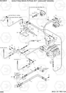 3636 D/ACTING MAIN PIPING KIT 1(ADJUST BOOM) R210W-9, Hyundai