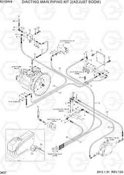 3637 D/ACTING MAIN PIPING KIT 2(ADJUST BOOM) R210W-9, Hyundai