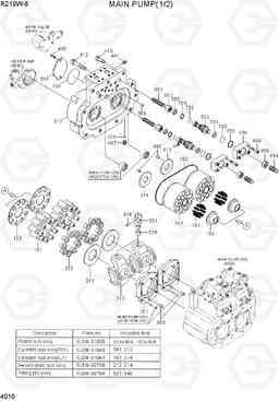 4010 MAIN PUMP(1/2) R210W-9, Hyundai