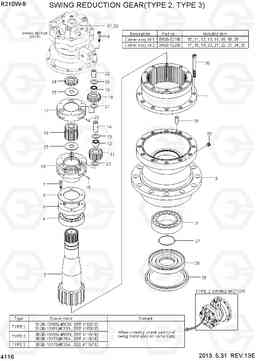 4116 SWING REDUCTION GEAR (TYPE 2, 3) R210W-9, Hyundai