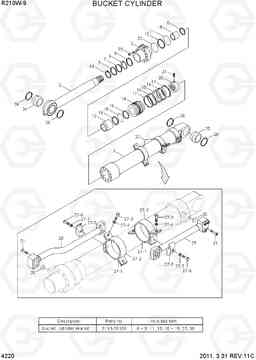 4220 BUCKET CYLINDER R210W-9, Hyundai