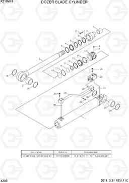 4230 DOZER BLADE CYLINDER R210W-9, Hyundai