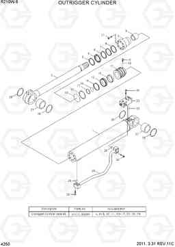 4250 OUTRIGGER CYLINDER R210W-9, Hyundai