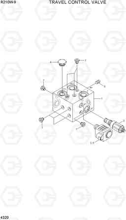 4320 TRAVEL CONTROL VALVE R210W-9, Hyundai